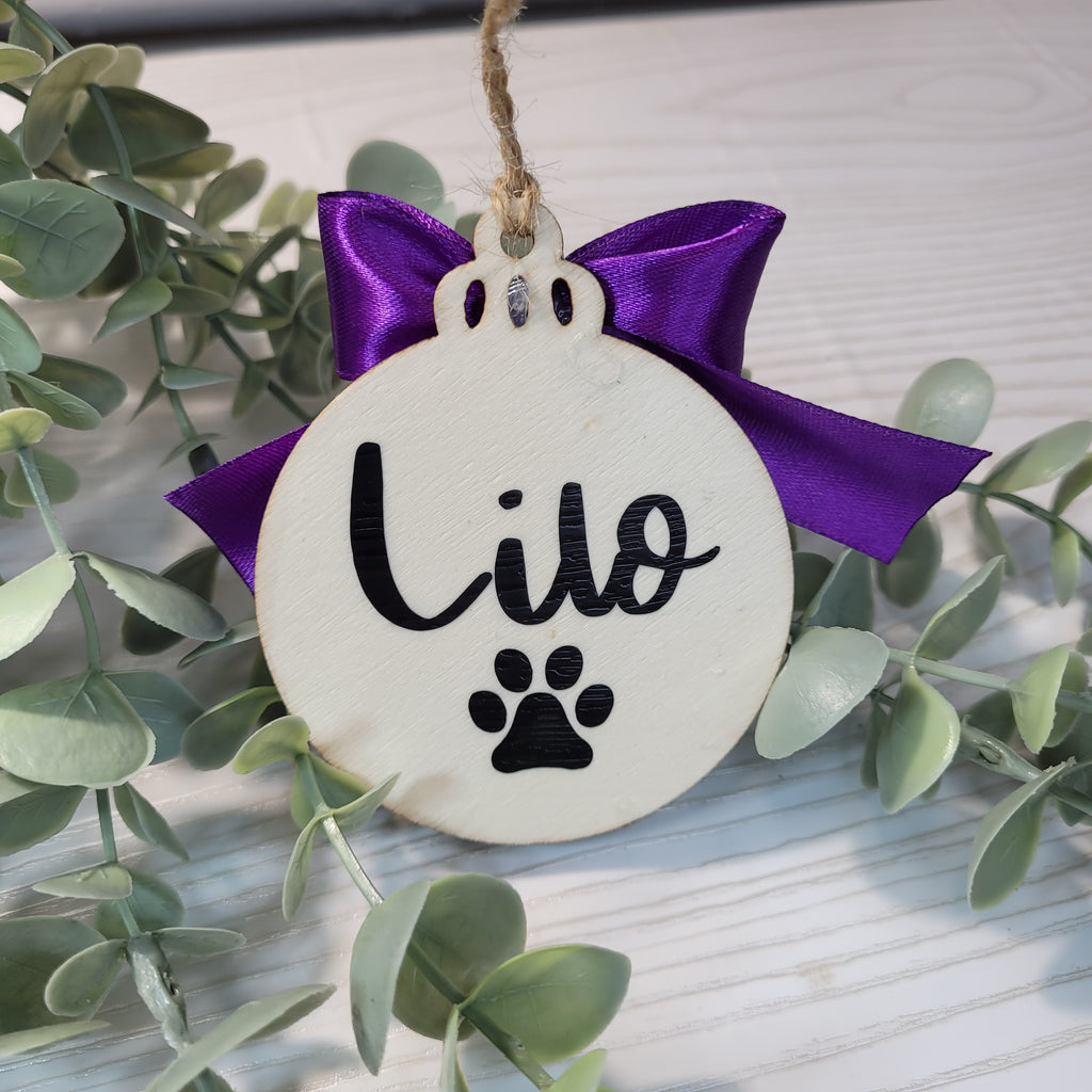 Personalised Pet Portrait Christmas Bauble – Custom Hand-Drawn Tree Decoration