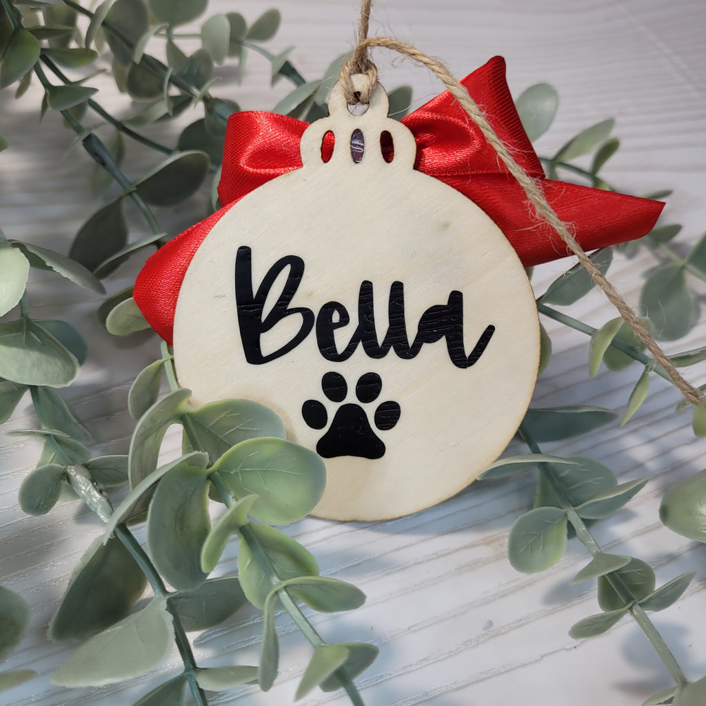 Personalised Pet Portrait Christmas Bauble – Custom Hand-Drawn Tree Decoration