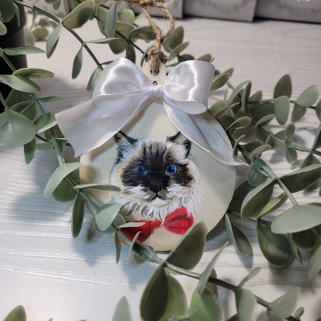 Personalised Pet Portrait Christmas Bauble – Custom Hand-Drawn Tree Decoration