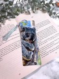 Koala Bookmark | Hand-Drawn Pastel Art Print | Laminated Double-Sided | Book Lover Gift