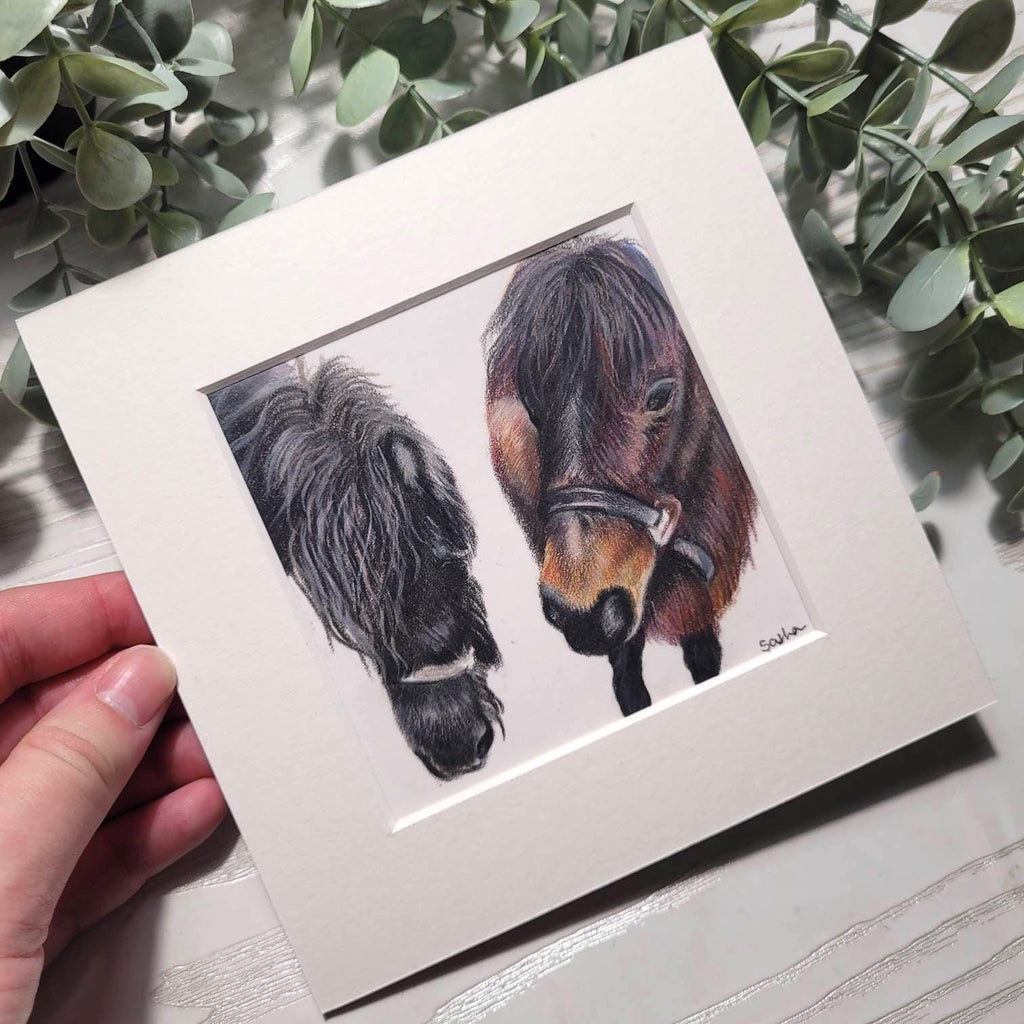 Personalised Miniature Pet Portrait | Custom Coloured Pencil Drawing | Hand Drawn | Unique Pet Gift