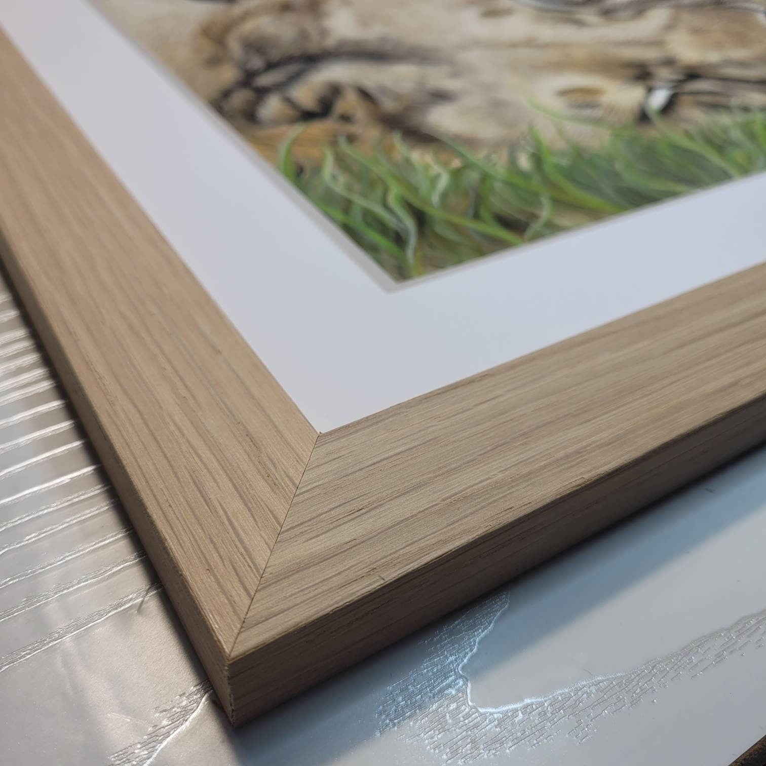 Lioness and cub original pastel drawing| Hand Drawn| Framed Artwork| African Animal Art