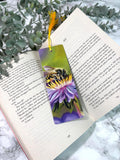 Honey Bee Bookmark | Hand-Drawn Pastel Art Print | Laminated Double-Sided | Book Lover Gift