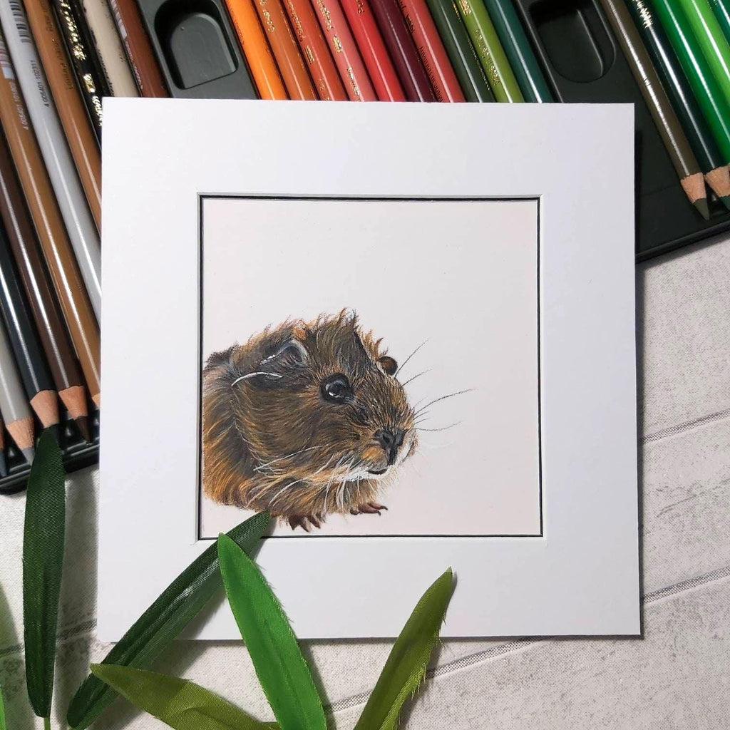 Personalised Miniature Pet Portrait | Custom Coloured Pencil Drawing | Hand Drawn | Unique Pet Gift