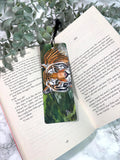 Tiger Bookmark | Hand-Drawn Pastel Art Print | Laminated Double-Sided | Book Lover Gift