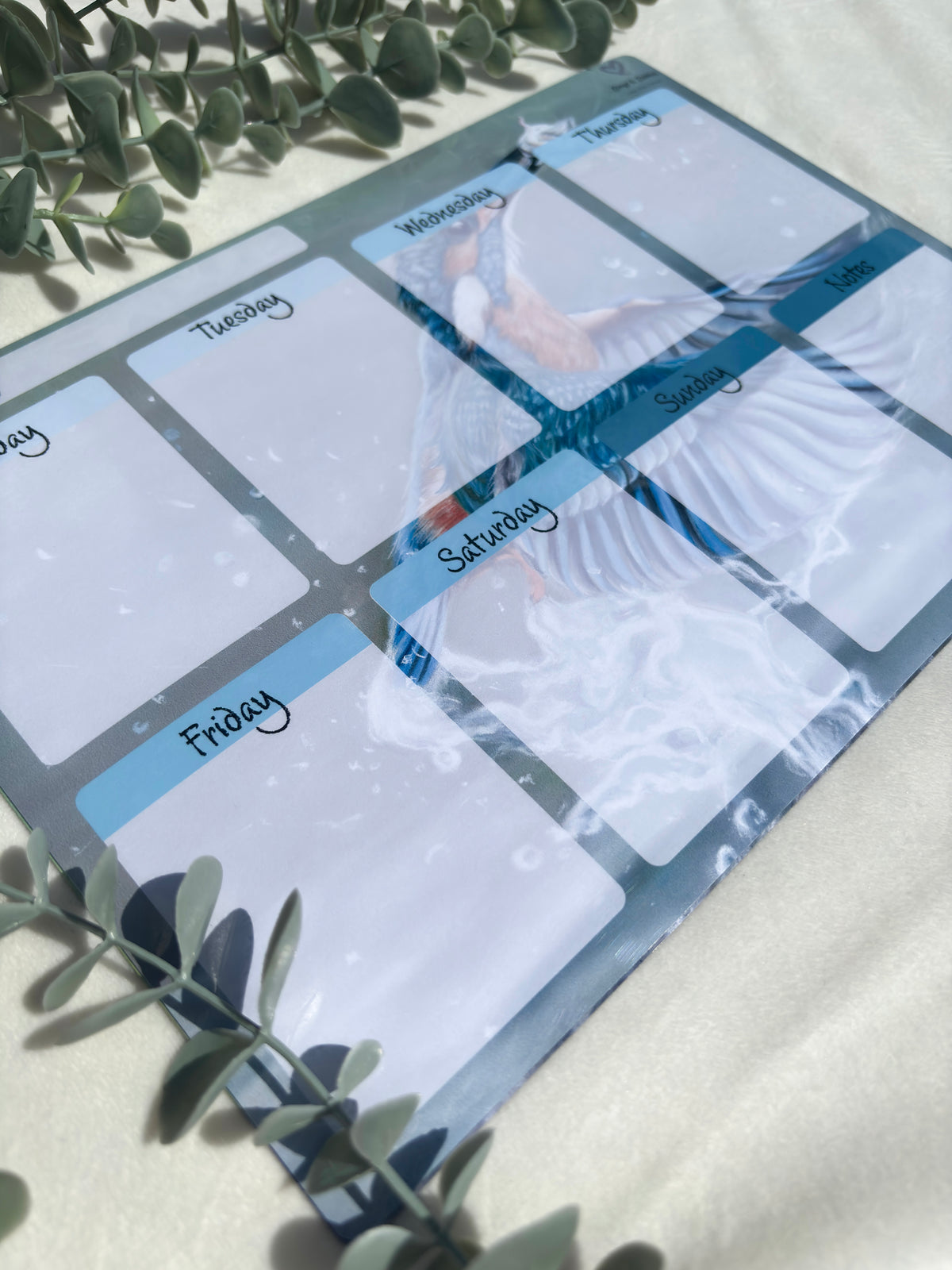 A4 Magnetic Weekly Planner Whiteboard – Kingfisher Fridge & Surface Organiser