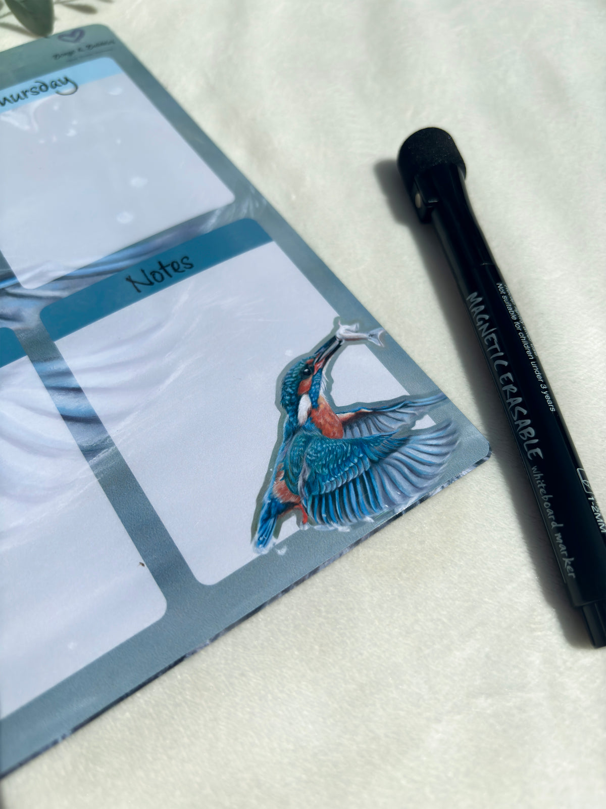 A4 Magnetic Weekly Planner Whiteboard – Kingfisher Fridge & Surface Organiser