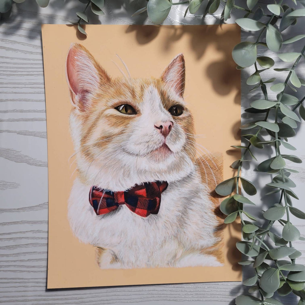Personalised Hand-Drawn Pastel Pet Portrait | Custom Pet Drawing | Mounted & Gift Ready | Memorial or Celebration
