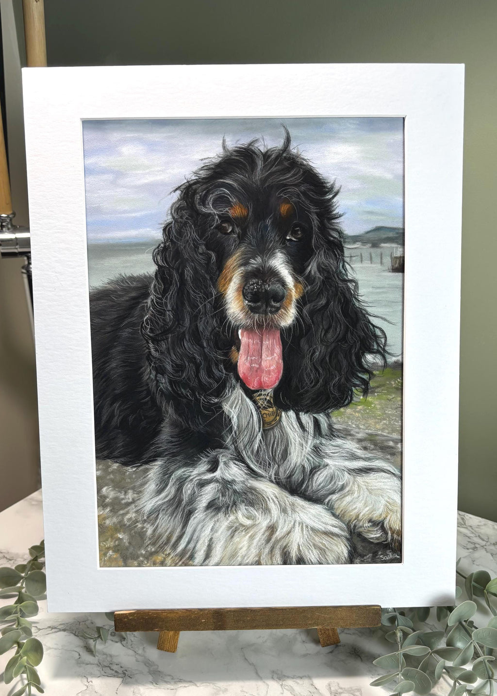 Personalised Hand-Drawn Pastel Pet Portrait | Custom Pet Drawing | Mounted & Gift Ready | Memorial or Celebration