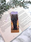Elephant Bookmark | Hand-Drawn Pastel Art Print | Laminated Double-Sided | Book Lover Gift