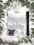 Racoon Pastel Art Magnetic Notepad | Lined To-Do List