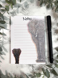 Elegant Elephant Lined Magnetic Notepad| Lined paper note pad| Pastel drawing design| Stationary