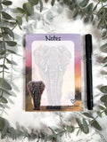Elephant Plain Magnetic Notepad| Plain paper note pad| Pastel drawing design| Stationary